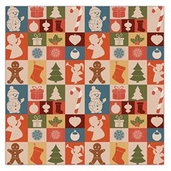 Cute Christmas Seamless Pattern Vector  - Square Satin Scarf (36  X 36 ) by Grandong