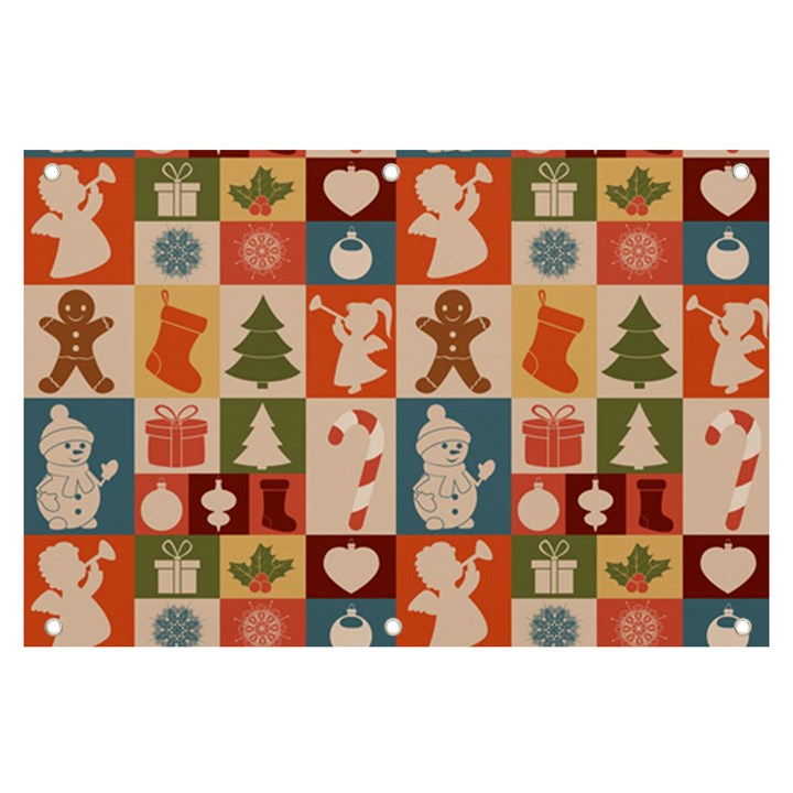 Cute Christmas Seamless Pattern Vector  - Banner and Sign 6  x 4 