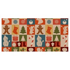 Cute Christmas Seamless Pattern Vector  - Banner And Sign 8  X 4  by Grandong