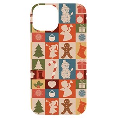 Cute Christmas Seamless Pattern Vector  - Iphone 14 Black Uv Print Case by Grandong