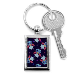 Owl-pattern-background Key Chain (rectangle) by Grandong