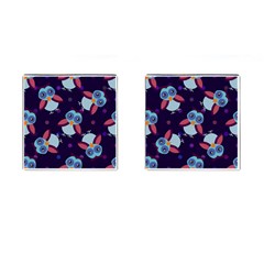 Owl-pattern-background Cufflinks (square) by Grandong