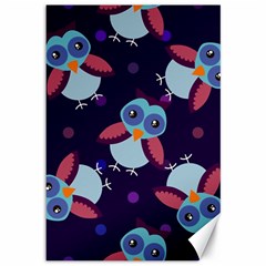 Owl-pattern-background Canvas 12  X 18  by Grandong