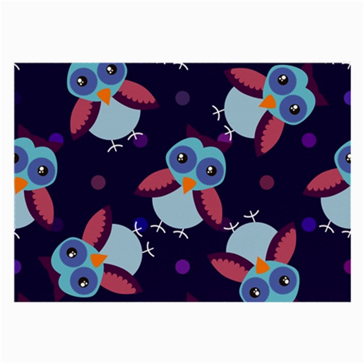 Owl-pattern-background Large Glasses Cloth