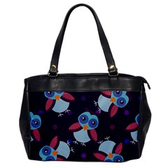 Owl-pattern-background Oversize Office Handbag by Grandong