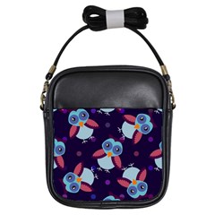 Owl-pattern-background Girls Sling Bag by Grandong