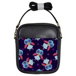 Owl-pattern-background Girls Sling Bag Front