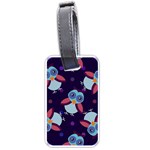 Owl-pattern-background Luggage Tag (one side) Front