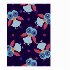 Owl-pattern-background Small Garden Flag (two Sides) by Grandong