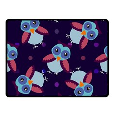 Owl-pattern-background Two Sides Fleece Blanket (small) by Grandong