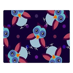 Owl-pattern-background Two Sides Premium Plush Fleece Blanket (large) by Grandong