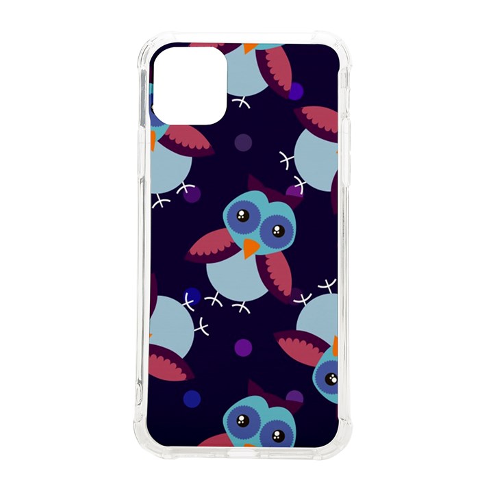 Owl-pattern-background iPhone 11 Pro Max 6.5 Inch TPU UV Print Case