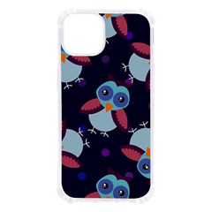 Owl-pattern-background Iphone 13 Tpu Uv Print Case