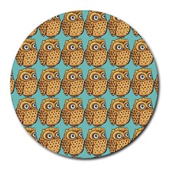 Owl Dreamcatcher Round Mousepad by Grandong