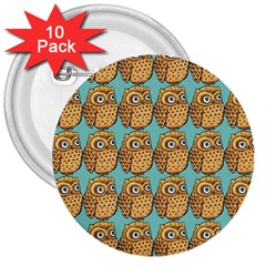 Owl Dreamcatcher 3  Buttons (10 Pack)  by Grandong