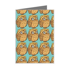 Owl Dreamcatcher Mini Greeting Card by Grandong