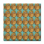 Owl-stars-pattern-background Tile Coaster Front