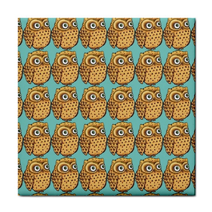 Owl-stars-pattern-background Tile Coaster