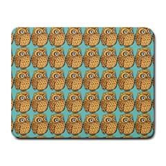 Owl-stars-pattern-background Small Mousepad by Grandong