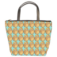 Owl-stars-pattern-background Bucket Bag by Grandong