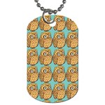 Seamless Cute Colourfull Owl Kids Pattern Dog Tag (Two Sides) Front