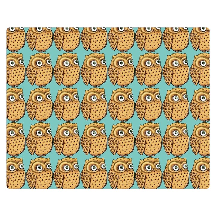 Owl-stars-pattern-background Two Sides Premium Plush Fleece Blanket (Medium)