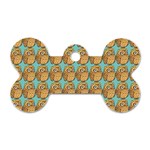 Seamless Cute Colourfull Owl Kids Pattern Dog Tag Bone (Two Sides) Front