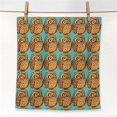 Seamless Cute Colourfull Owl Kids Pattern Face Towel by Grandong