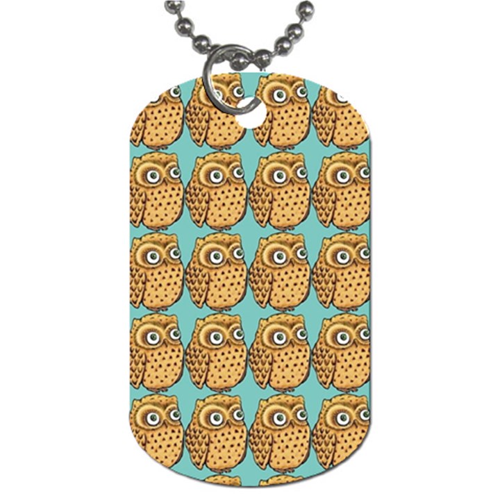 Owl-pattern-background Dog Tag (Two Sides)