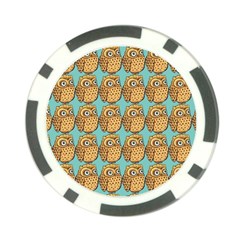 Owl-pattern-background Poker Chip Card Guard (10 Pack) by Grandong