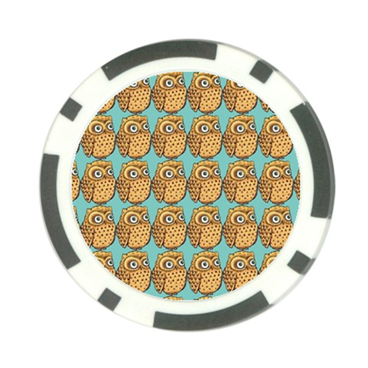 Owl-pattern-background Poker Chip Card Guard (10 pack)