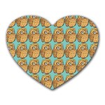 Owl Bird Heart Mousepad Front