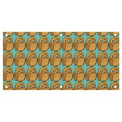 Owl-stars-pattern-background Banner And Sign 4  X 2  by Grandong