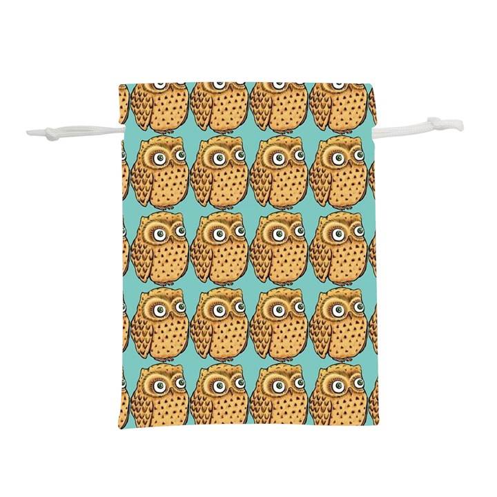 Owl-pattern-background Lightweight Drawstring Pouch (S)