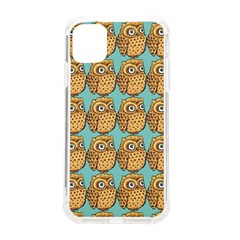 Owl-stars-pattern-background Iphone 11 Tpu Uv Print Case by Grandong