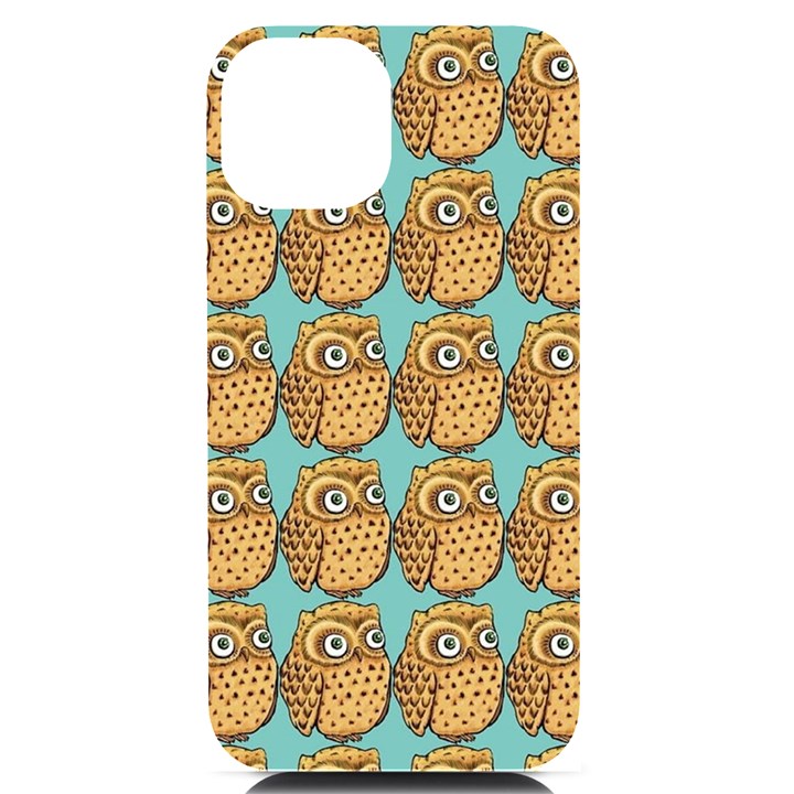 Seamless Cute Colourfull Owl Kids Pattern iPhone 14 Black UV Print Case