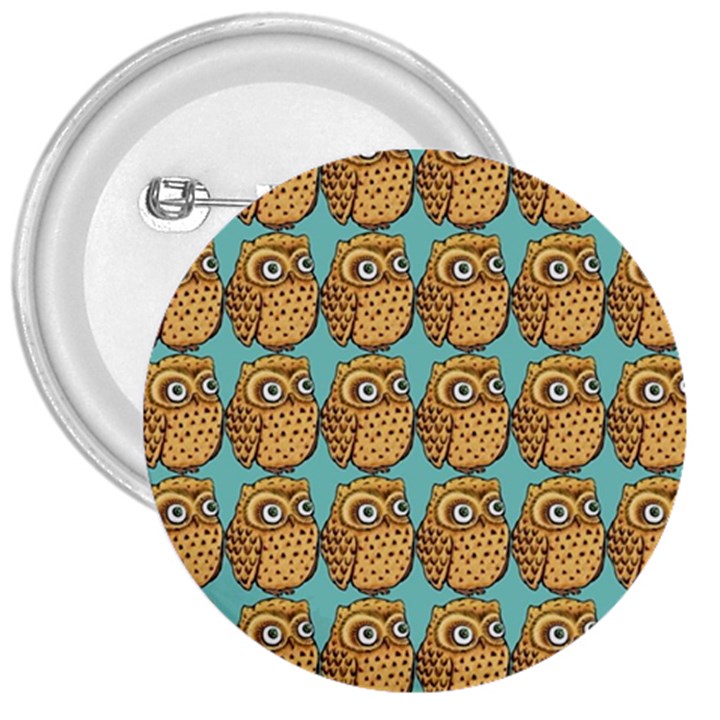 Owl Bird Pattern 3  Buttons