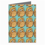 Owl Bird Pattern Greeting Card Left