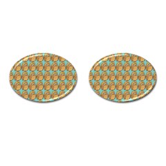 Owl Bird Pattern Cufflinks (oval) by Grandong