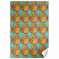 Owl Bird Pattern Canvas 24  X 36  by Grandong