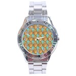 Owl Bird Pattern Stainless Steel Analogue Watch Front