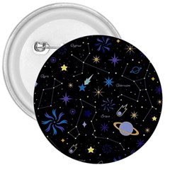 Starry Night  Space Constellations  Stars  Galaxy  Universe Graphic  Illustration 3  Buttons by Grandong