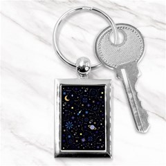 Starry Night  Space Constellations  Stars  Galaxy  Universe Graphic  Illustration Key Chain (rectangle) by Grandong