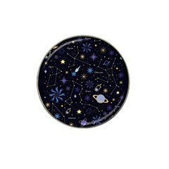 Starry Night  Space Constellations  Stars  Galaxy  Universe Graphic  Illustration Hat Clip Ball Marker (4 Pack) by Grandong