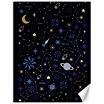 Starry Night  Space Constellations  Stars  Galaxy  Universe Graphic  Illustration Canvas 12  x 16  11.86 x15.41  Canvas - 1