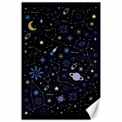 Starry Night  Space Constellations  Stars  Galaxy  Universe Graphic  Illustration Canvas 24  X 36  by Grandong