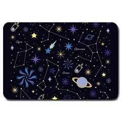 Starry Night  Space Constellations  Stars  Galaxy  Universe Graphic  Illustration Large Doormat by Grandong