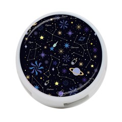 Starry Night  Space Constellations  Stars  Galaxy  Universe Graphic  Illustration 4-port Usb Hub (one Side) by Grandong