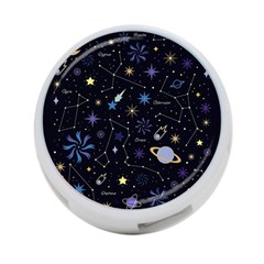 Starry Night  Space Constellations  Stars  Galaxy  Universe Graphic  Illustration 4-port Usb Hub (two Sides) by Grandong