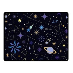 Starry Night  Space Constellations  Stars  Galaxy  Universe Graphic  Illustration Fleece Blanket (small) by Grandong